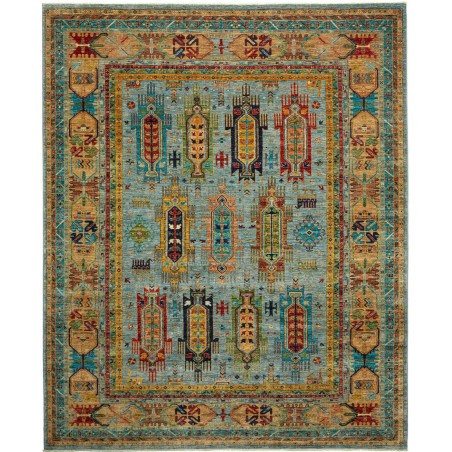 Tappeto Tribal Pakistan azzurro marrone 245x305