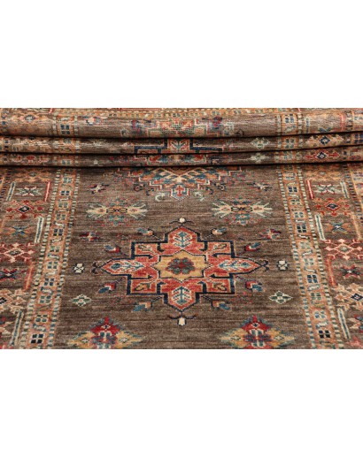 Tappeto Kazak Fine Pakistan azzurro marrone 85x256