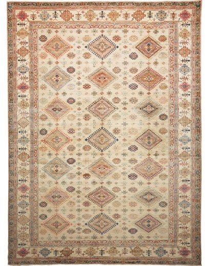 Tappeto Kazak Fine Pakistan marrone beige 277x370