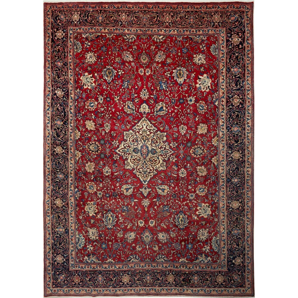 Tappeto Sarough Persia marrone blu 282x402 Tappeto Sarough Persia marrone blu 282x402