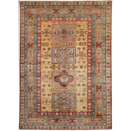 Tappeto Kazak Fine Pakistan marrone grigio 150x207