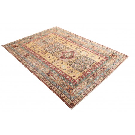 Tappeto Kazak Fine Pakistan marrone grigio 150x207