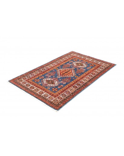Tappeto Kazak Fine Pakistan azzurro grigio 99x152