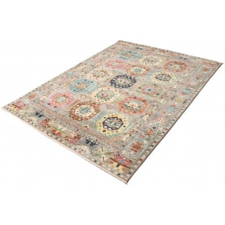 Tappeto Tribal Pakistan bianco marrone 153x198