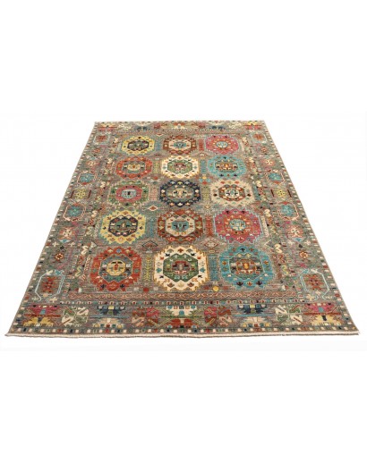 Tappeto Tribal Pakistan bianco marrone 153x198