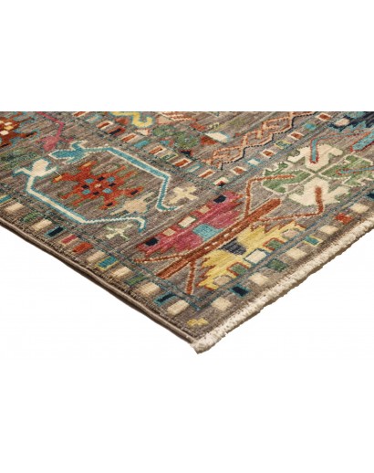 Tappeto Tribal Pakistan bianco marrone 153x198