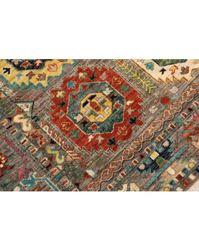 Tappeto Tribal Pakistan bianco marrone 153x198