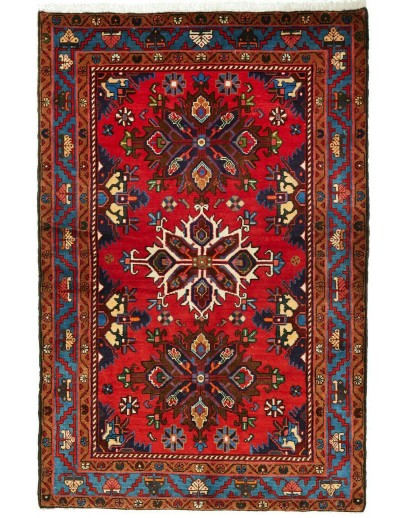 Tappeto Hamadan Persia grigio marrone 135x206