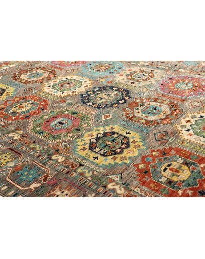 Tappeto Tribal Pakistan bianco marrone 153x198