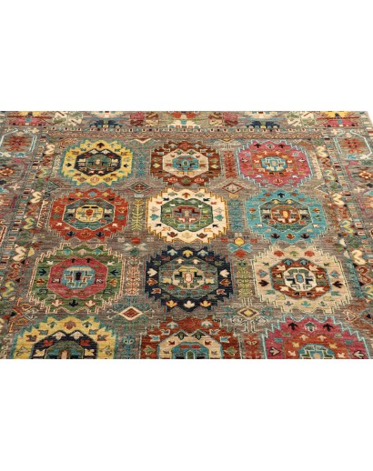 Tappeto Tribal Pakistan bianco marrone 153x198