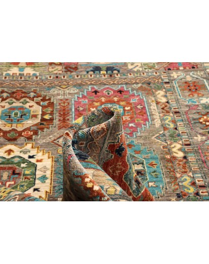 Tappeto Tribal Pakistan bianco marrone 153x198