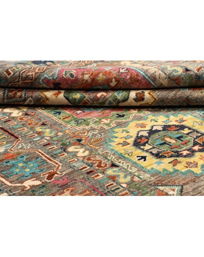 Tappeto Tribal Pakistan bianco marrone 153x198