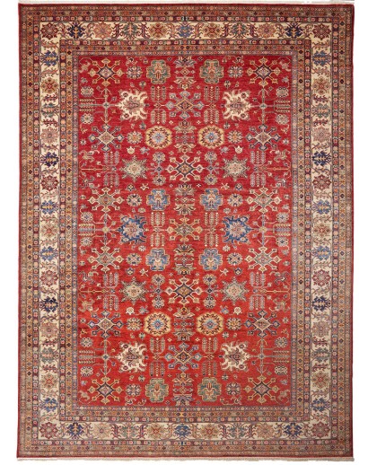 Tappeto Kazak Fine Pakistan marrone grigio 296x406