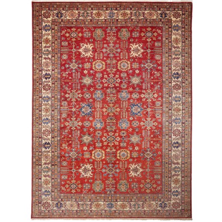 Tappeto Kazak Fine Pakistan marrone grigio 296x406