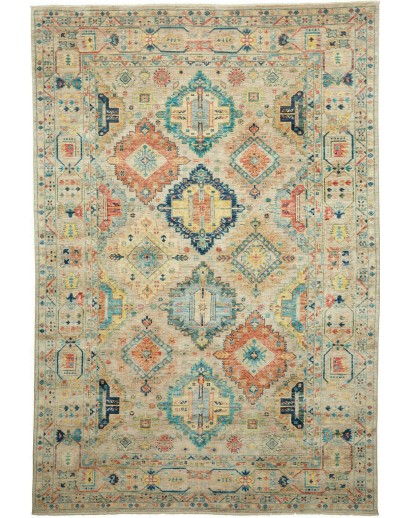 Tappeto Tribal Pakistan marrone grigio 201x296