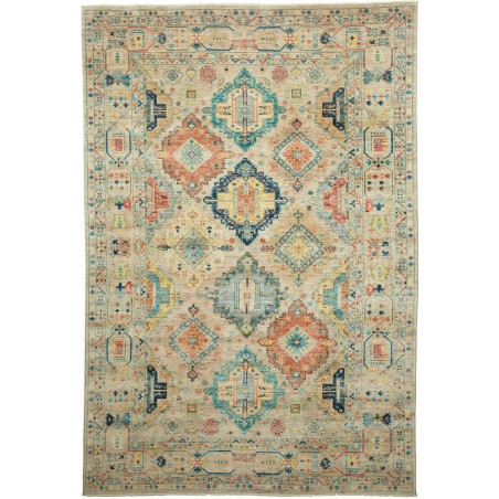 Tappeto Tribal Pakistan marrone grigio 201x296