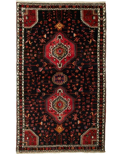 Tappeto Hamadan Persia blu marrone 145x218