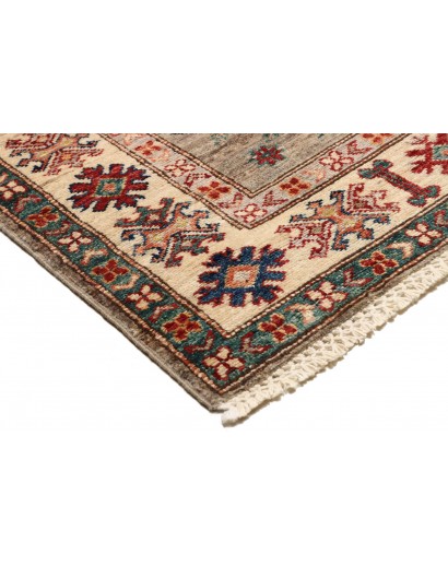 Tappeto Kazak Fine Pakistan marrone grigio 82x258
