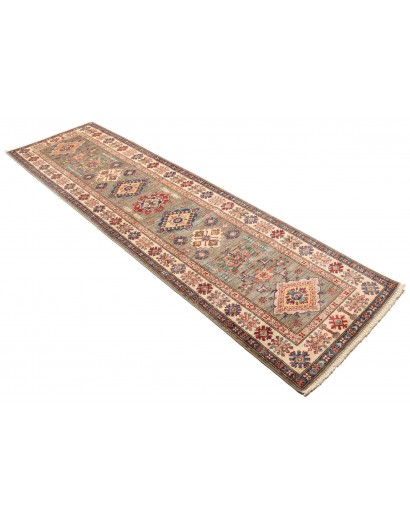 Tappeto Kazak Fine Pakistan bianco giallo 82x305