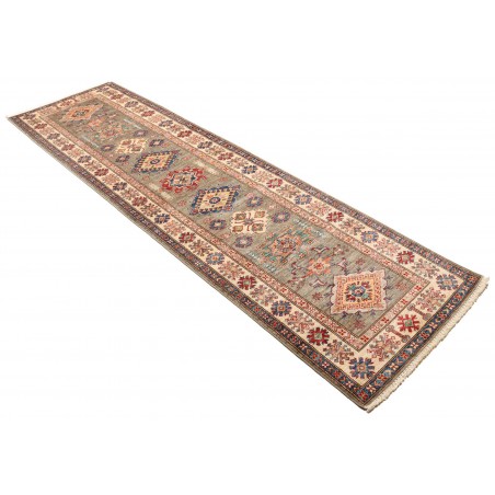 Tappeto Kazak Fine Pakistan bianco giallo 82x305