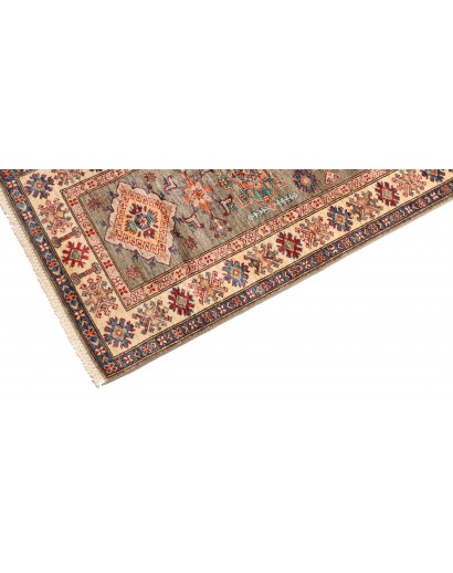 Tappeto Kazak Fine Pakistan bianco giallo 82x305