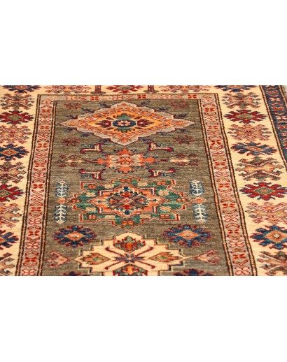 Tappeto Kazak Fine Pakistan bianco giallo 82x305