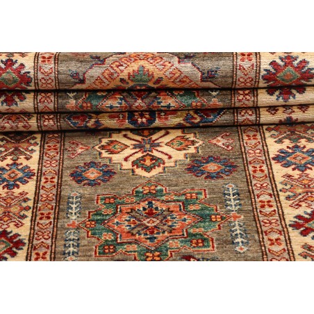 Tappeto Kazak Fine Pakistan bianco giallo 82x305