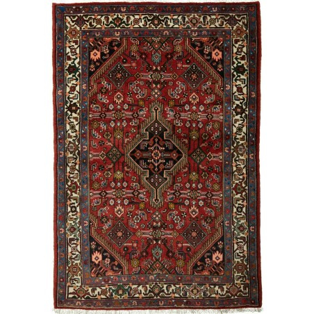 Tappeto Hamadan Persia grigio marrone 130x195