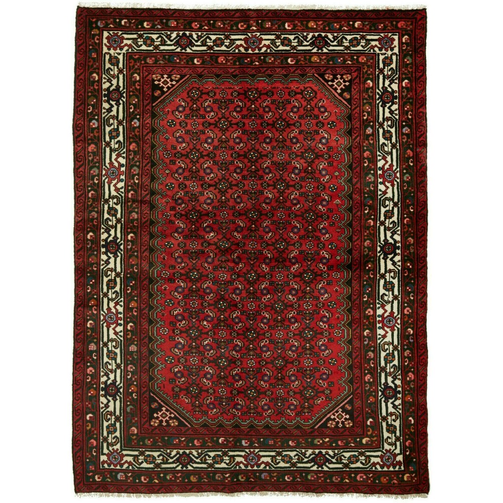 Tappeto Hamadan Persia blu marrone 147x200 Tappeto Hamadan Persia blu marrone 147x200