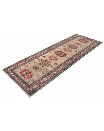 Tappeto Kazak Fine Pakistan bianco grigio 79x243