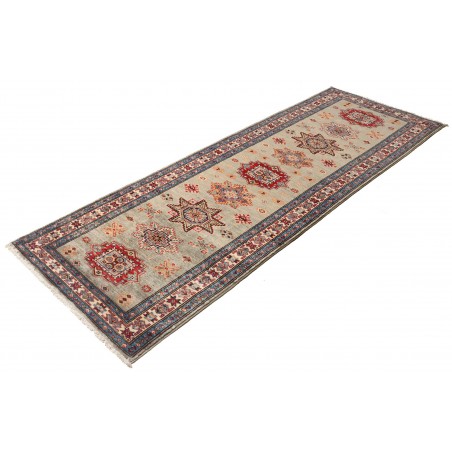 Tappeto Kazak Fine Pakistan bianco grigio 79x243