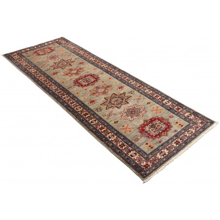 Tappeto Kazak Fine Pakistan bianco grigio 79x243