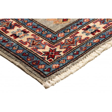 Tappeto Kazak Fine Pakistan bianco grigio 79x243