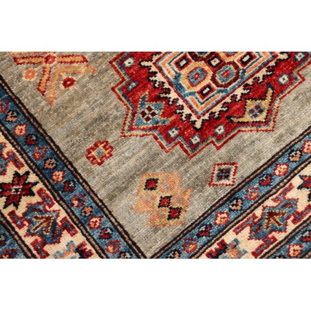 Tappeto Kazak Fine Pakistan bianco grigio 79x243