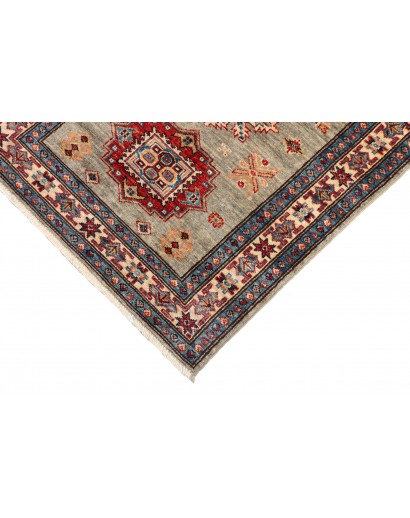 Tappeto Kazak Fine Pakistan bianco grigio 79x243