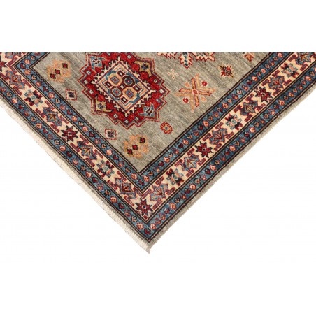 Tappeto Kazak Fine Pakistan bianco grigio 79x243