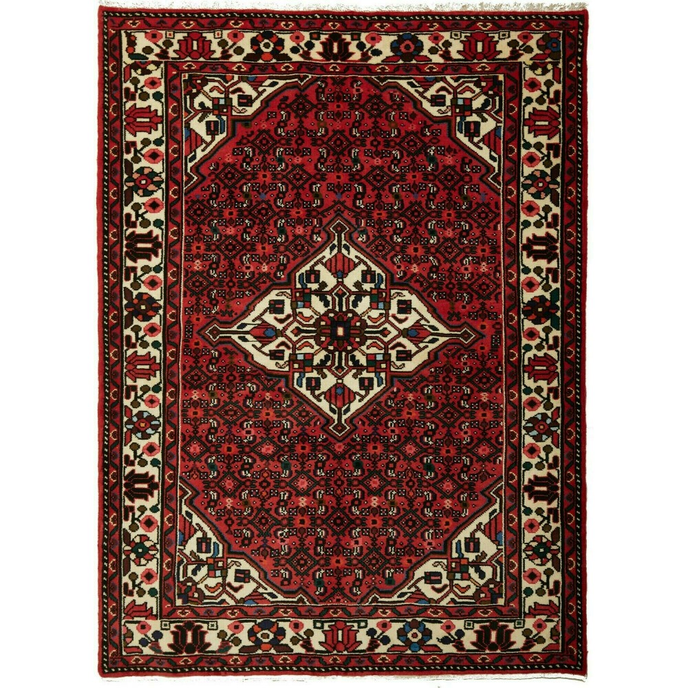 Tappeto Hamadan Persia blu marrone 146x198 Tappeto Hamadan Persia blu marrone 146x198