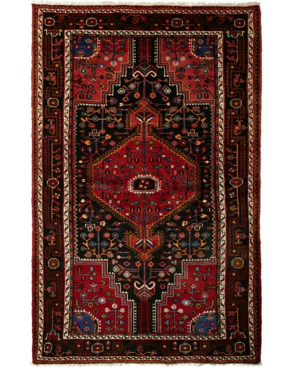Tappeto Hamadan Persia blu marrone 142x223