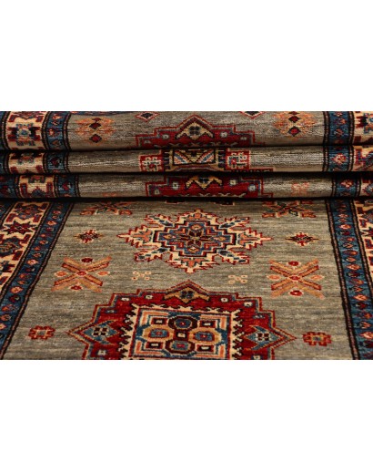 Tappeto Kazak Fine Pakistan azzurro grigio 80x235