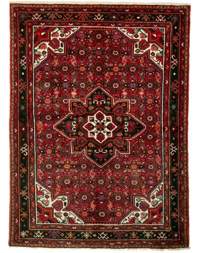 Tappeto Hamadan Persia blu bianco 161x218