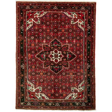 Tappeto Hamadan Persia blu bianco 161x218