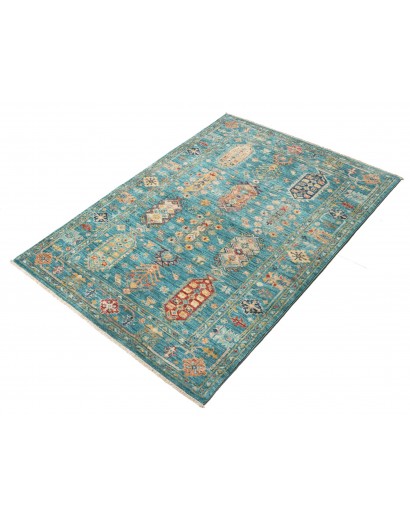 Tappeto Tribal Pakistan azzurro marrone 96x137