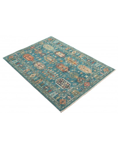 Tappeto Tribal Pakistan azzurro marrone 96x137