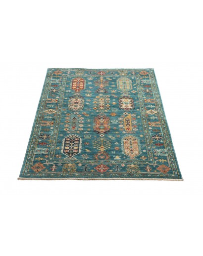 Tappeto Tribal Pakistan azzurro marrone 96x137