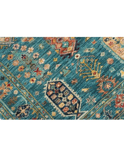 Tappeto Tribal Pakistan azzurro marrone 96x137