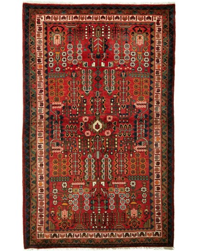 Tappeto Hamadan Persia marrone giallo 142x228