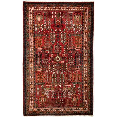 Tappeto Hamadan Persia marrone giallo 142x228