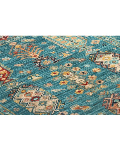 Tappeto Tribal Pakistan azzurro marrone 96x137