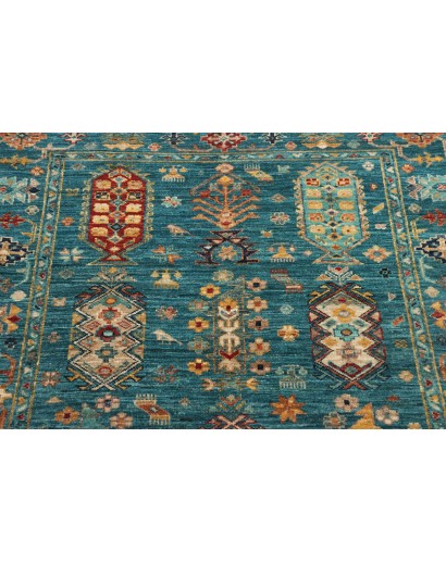 Tappeto Tribal Pakistan azzurro marrone 96x137