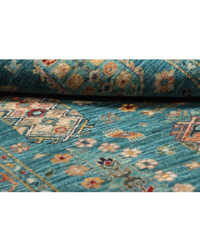 Tappeto Tribal Pakistan azzurro marrone 96x137